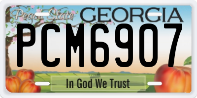 GA license plate PCM6907