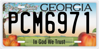 GA license plate PCM6971