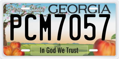 GA license plate PCM7057