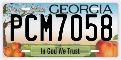 GA license plate PCM7058
