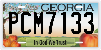 GA license plate PCM7133