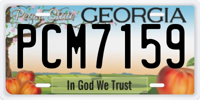 GA license plate PCM7159