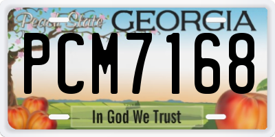 GA license plate PCM7168