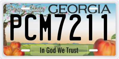 GA license plate PCM7211