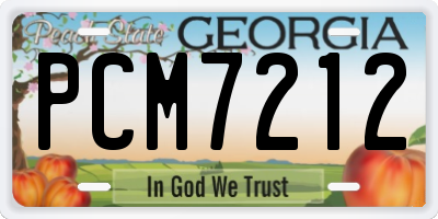 GA license plate PCM7212