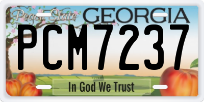 GA license plate PCM7237