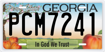 GA license plate PCM7241