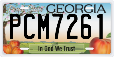 GA license plate PCM7261