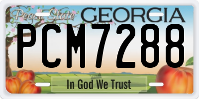 GA license plate PCM7288