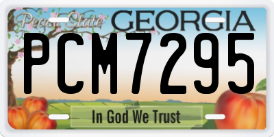 GA license plate PCM7295