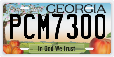 GA license plate PCM7300