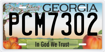 GA license plate PCM7302