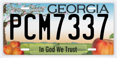 GA license plate PCM7337