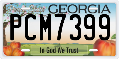GA license plate PCM7399