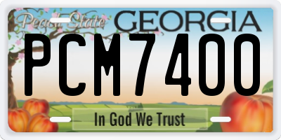 GA license plate PCM7400