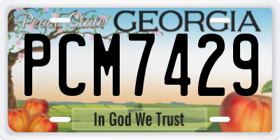 GA license plate PCM7429