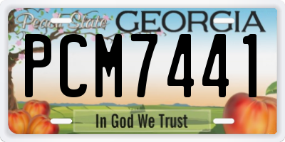 GA license plate PCM7441