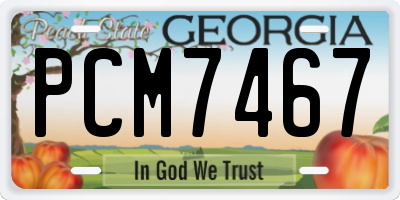 GA license plate PCM7467