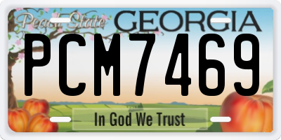 GA license plate PCM7469