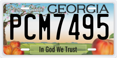 GA license plate PCM7495