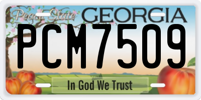 GA license plate PCM7509