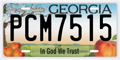 GA license plate PCM7515