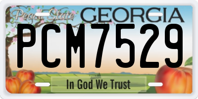GA license plate PCM7529
