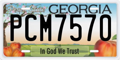 GA license plate PCM7570