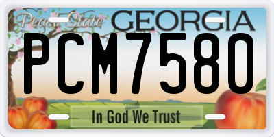 GA license plate PCM7580