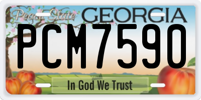 GA license plate PCM7590
