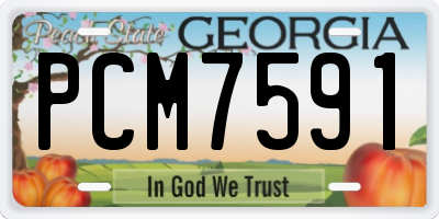 GA license plate PCM7591