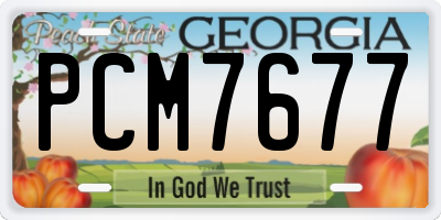 GA license plate PCM7677