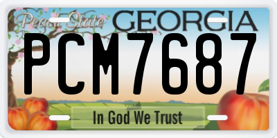 GA license plate PCM7687