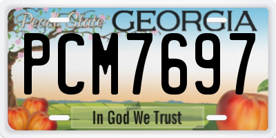GA license plate PCM7697