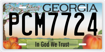 GA license plate PCM7724