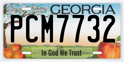 GA license plate PCM7732