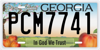 GA license plate PCM7741