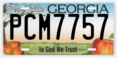 GA license plate PCM7757