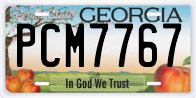 GA license plate PCM7767