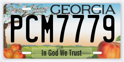 GA license plate PCM7779