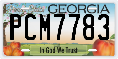 GA license plate PCM7783