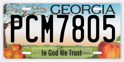 GA license plate PCM7805