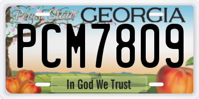 GA license plate PCM7809