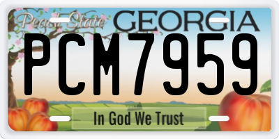 GA license plate PCM7959