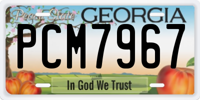 GA license plate PCM7967