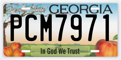 GA license plate PCM7971