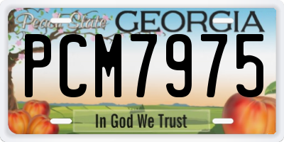 GA license plate PCM7975