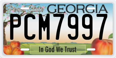 GA license plate PCM7997