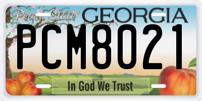 GA license plate PCM8021