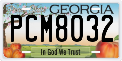 GA license plate PCM8032